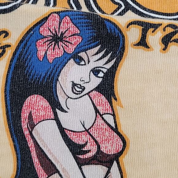 Vintage Fishing Shirt Womens Large 22x27 Yellow Hookers - Picture 14 of 16